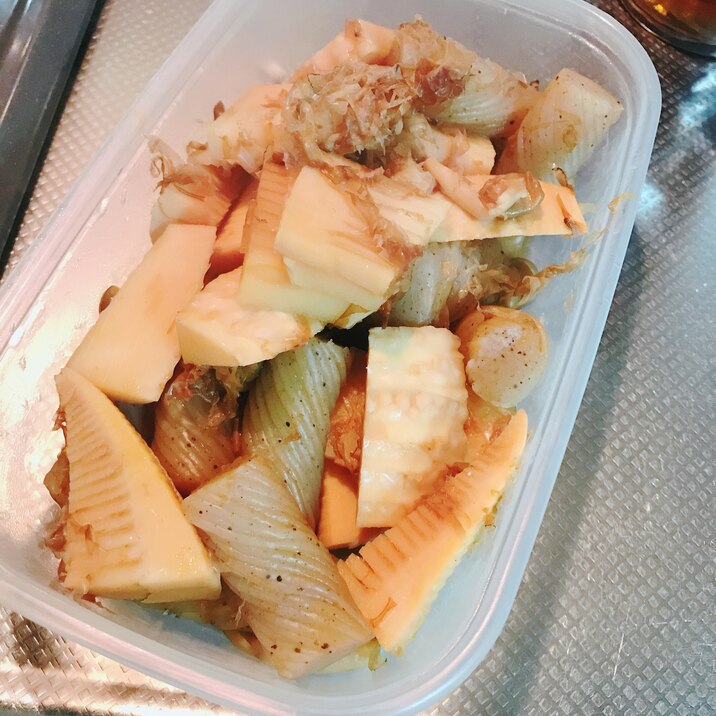 たけのことこんにゃくの煮物